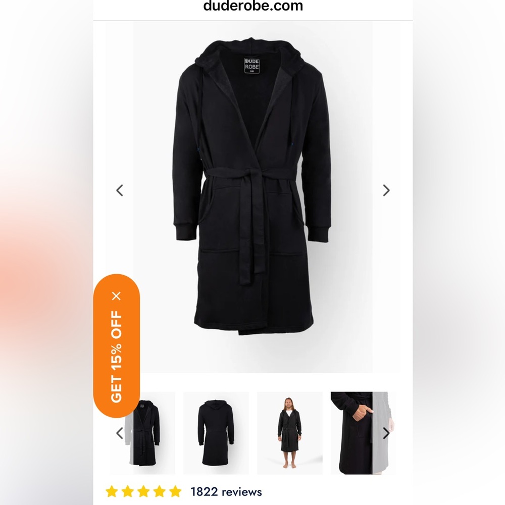 Black Dude Robe L/XL